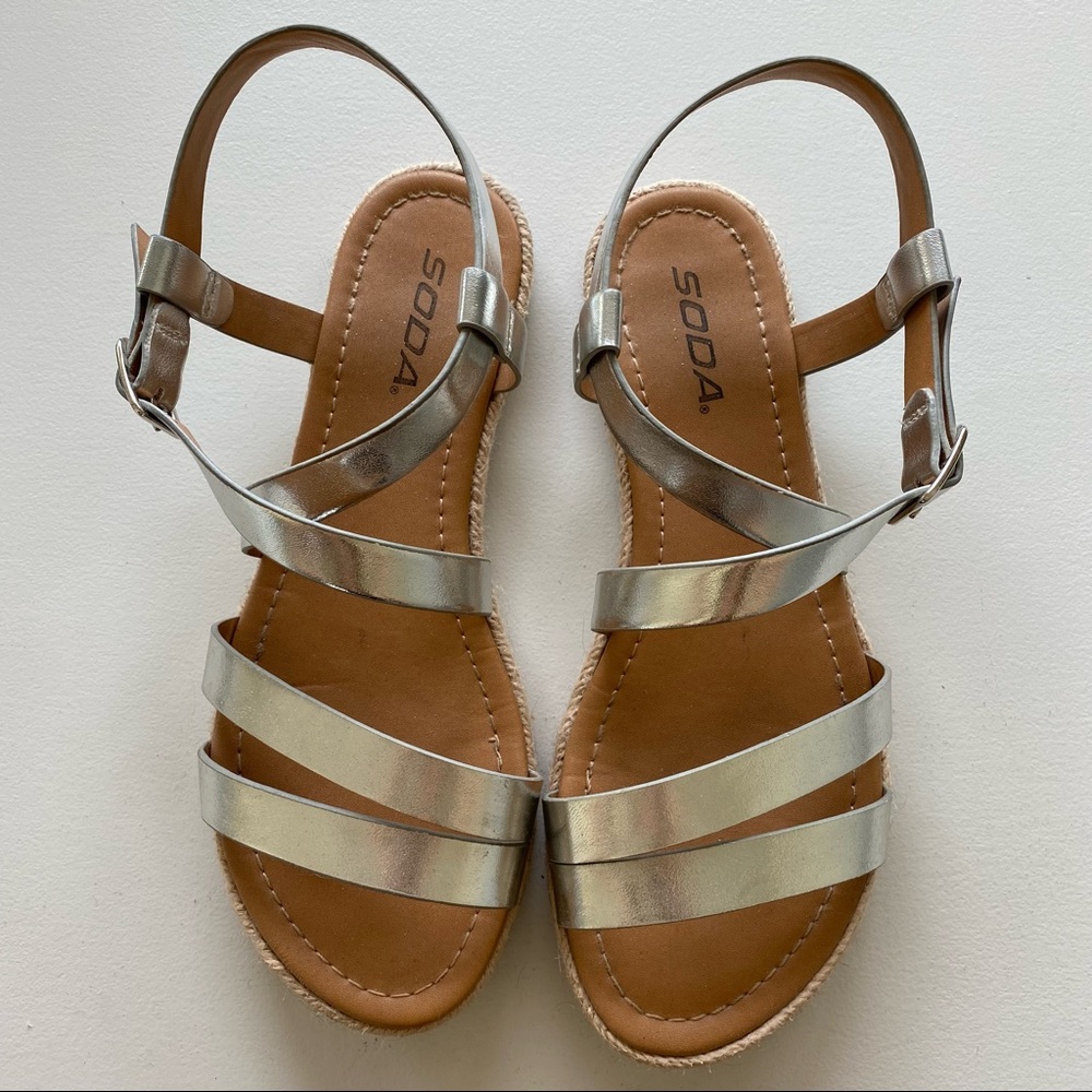 Soda silver sandals size 7.5